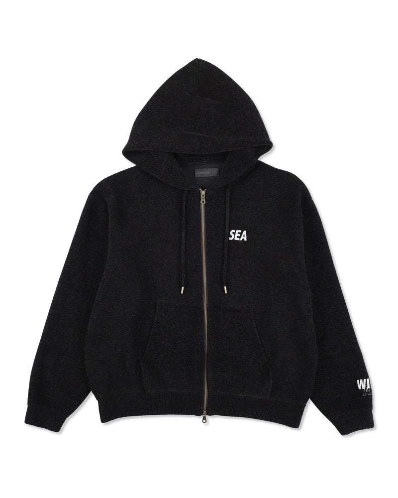 Mole Knit Zip Up Hooded Sweatshirt