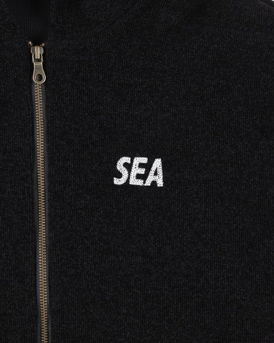 Mole Knit Zip Up Hooded Sweatshirt