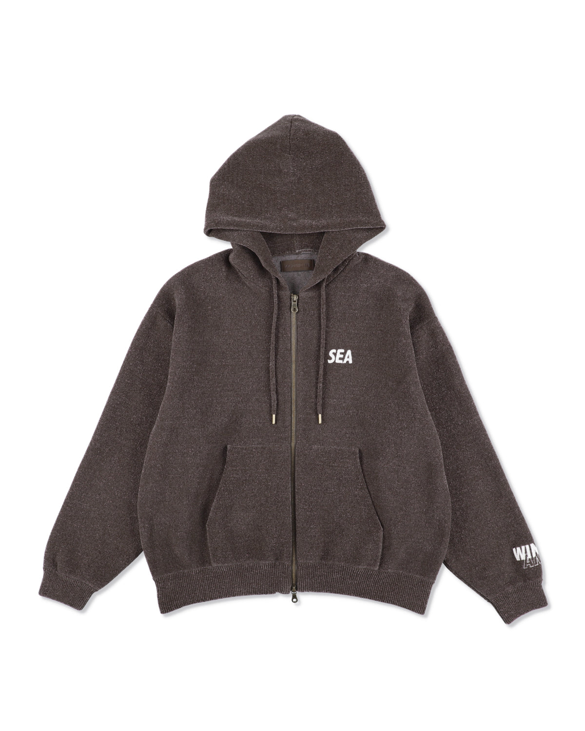 Mole Knit Zip Up Hooded Sweatshirt