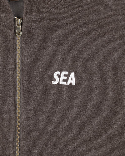 Mole Knit Zip Up Hooded Sweatshirt