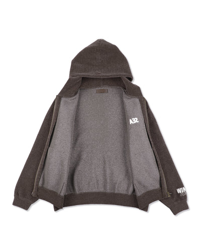 Mole Knit Zip Up Hooded Sweatshirt