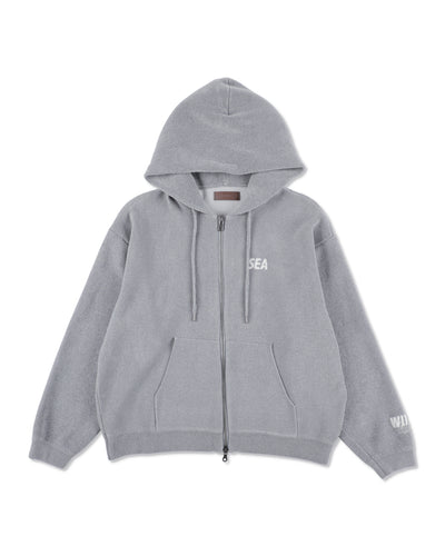 Mole Knit Zip Up Hooded Sweatshirt