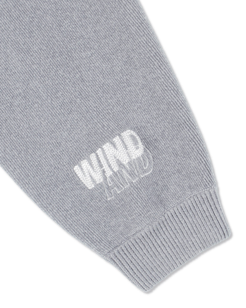 Mole Knit Zip Up Hooded Sweatshirt