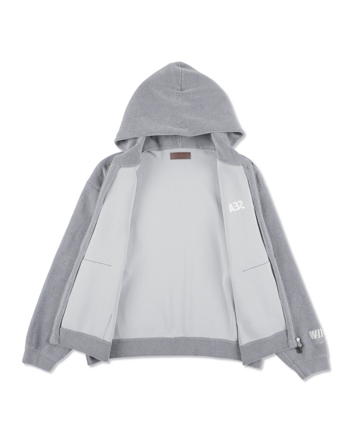 Mole Knit Zip Up Hooded Sweatshirt