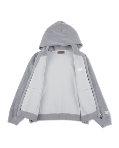 Mole Knit Zip Up Hooded Sweatshirt