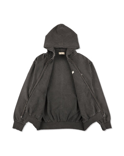 Damage Pigment Zip Up Sweatshirt