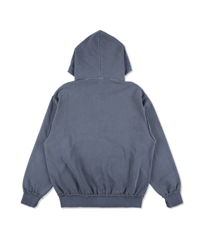 Damage Pigment Zip Up Sweatshirt
