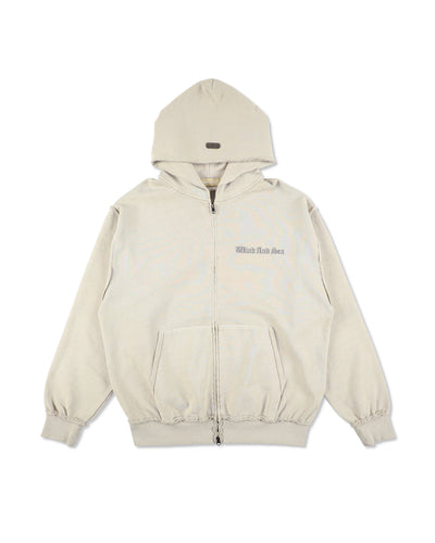 Damage Pigment Zip Up Sweatshirt