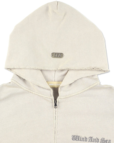 Damage Pigment Zip Up Sweatshirt