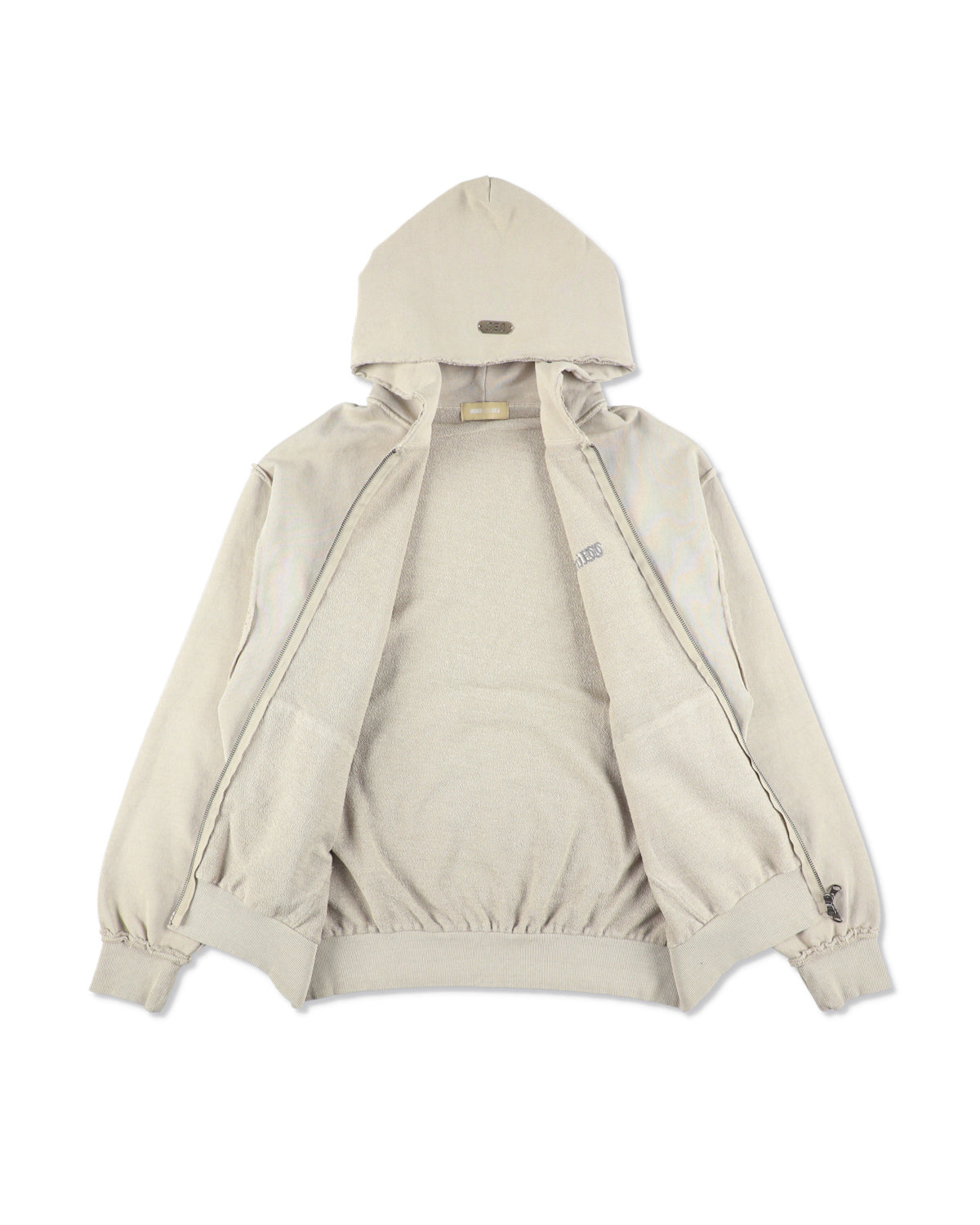 Damage Pigment Zip Up Sweatshirt