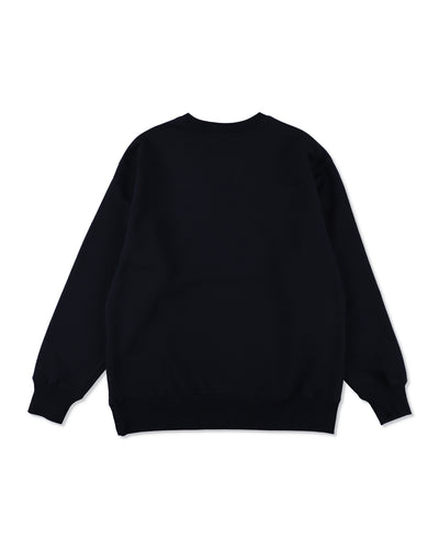 Satin Patch Crewneck Sweatshirt