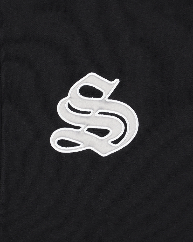 Satin Patch Zip Up Sweatshirt