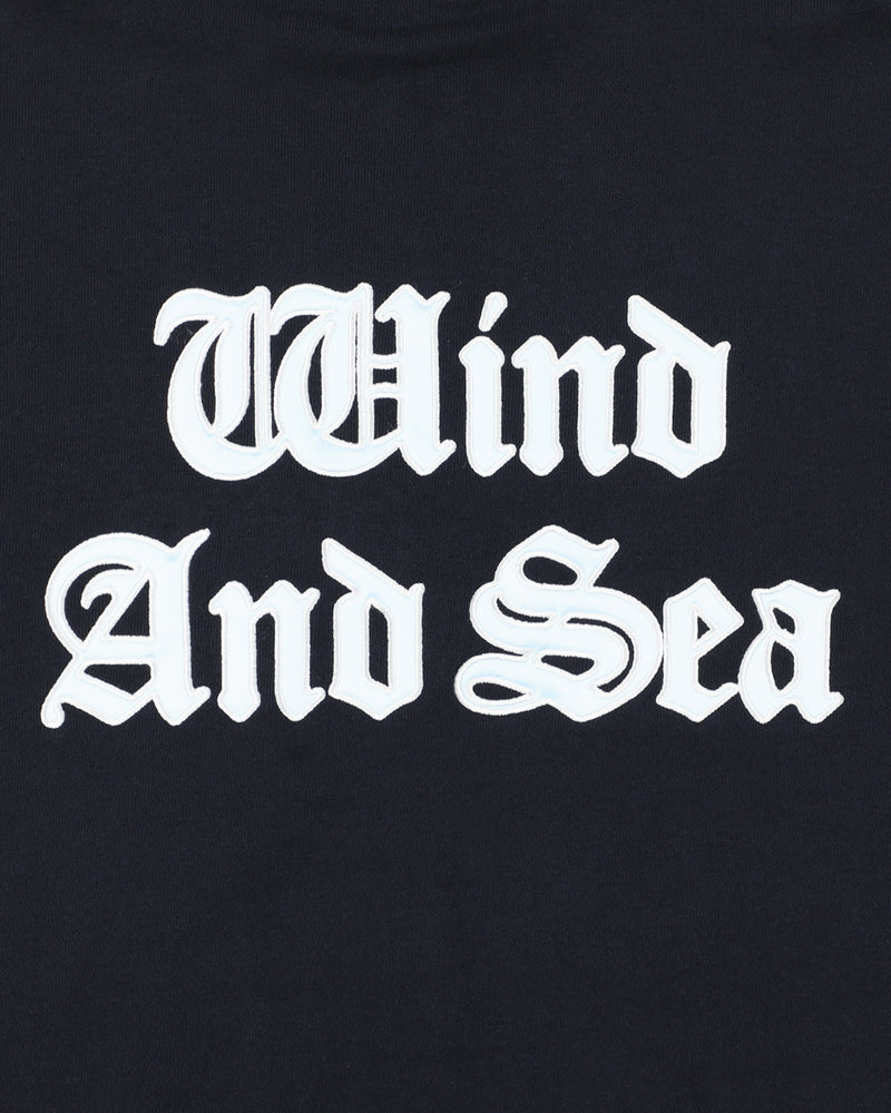 Satin Patch Zip Up Sweatshirt