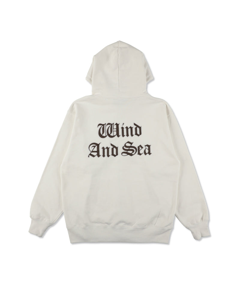 Satin Patch Zip Up Sweatshirt