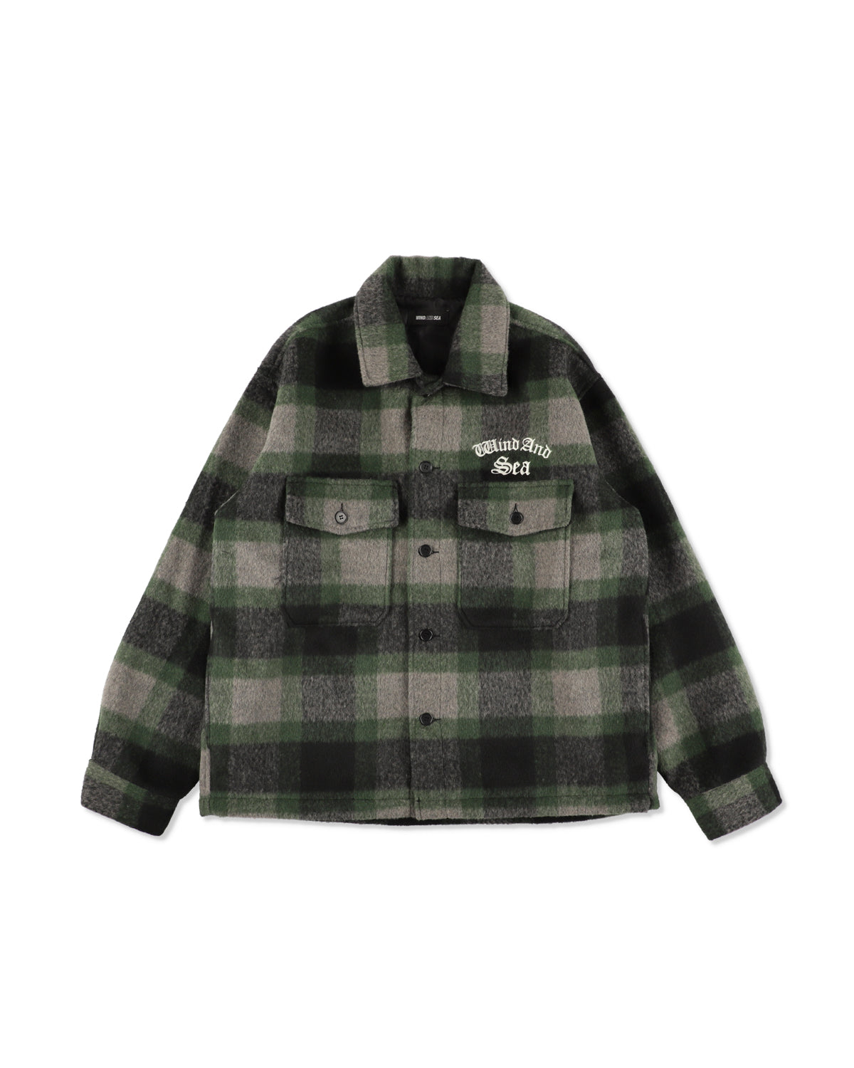新品WIND AND SEA Shaggy Plaid Shirt Jacket Shaggy Plaid Shirt Jacket – WIND AND SEA