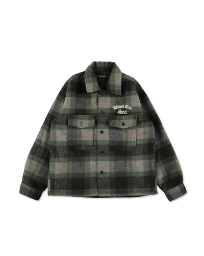 Shaggy Plaid Shirt Jacket