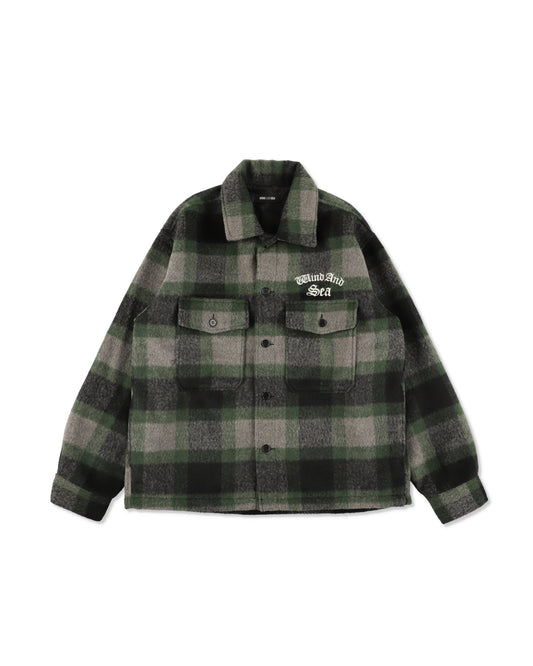 Shaggy Plaid Shirt Jacket