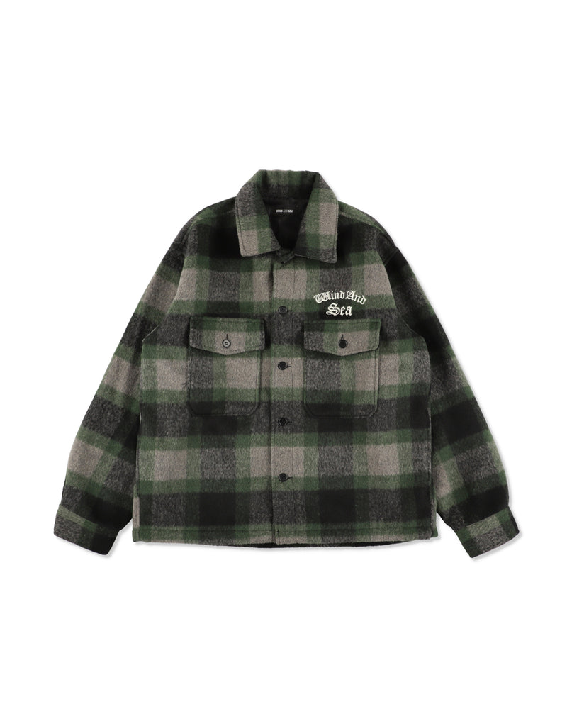 Shaggy Plaid Shirt Jacket