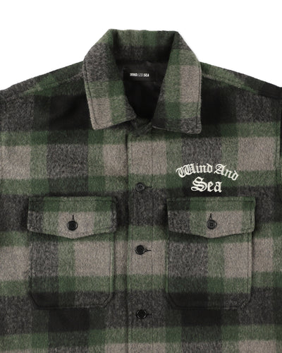 Shaggy Plaid Shirt Jacket
