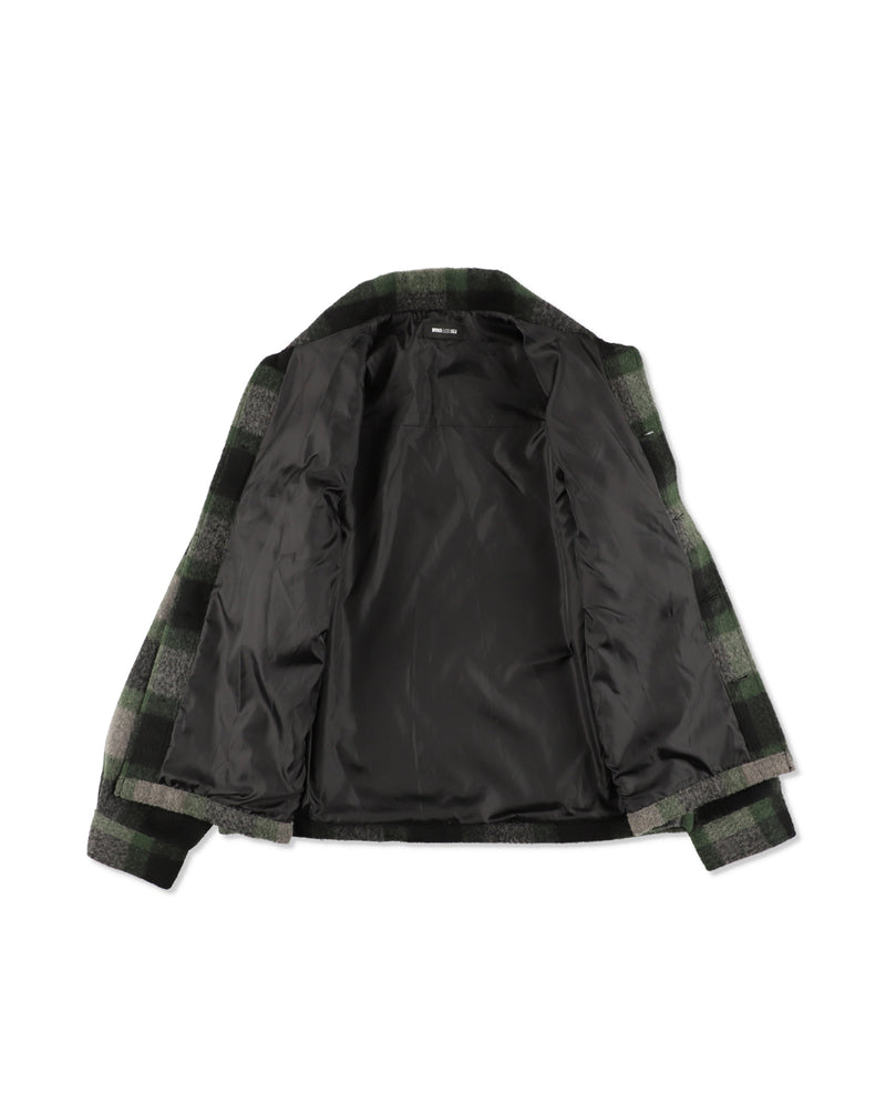 Shaggy Plaid Shirt Jacket