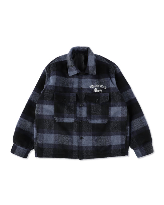 Shaggy Plaid Shirt Jacket