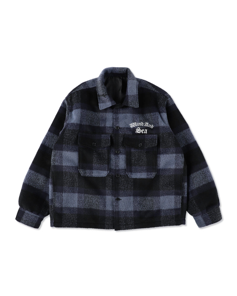 Shaggy Plaid Shirt Jacket
