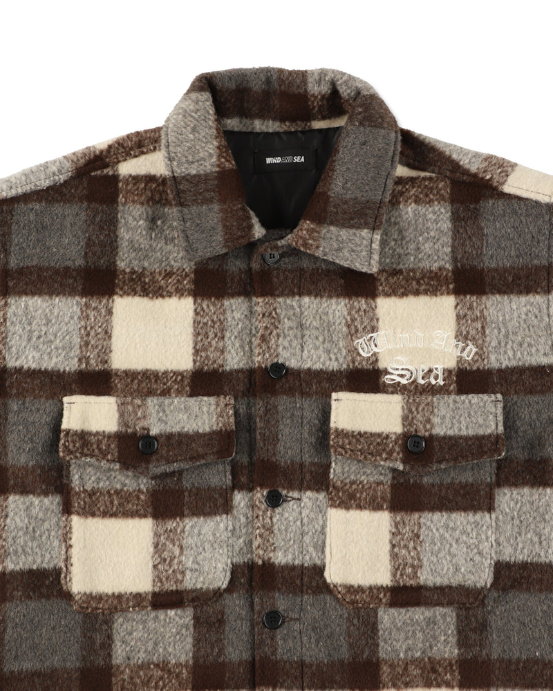 Shaggy Plaid Shirt Jacket