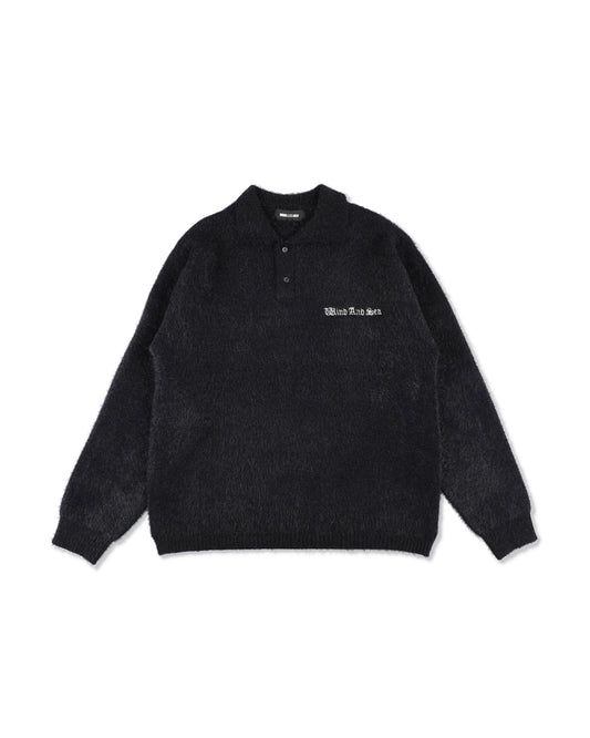 Shaggy Knit L/S Polo