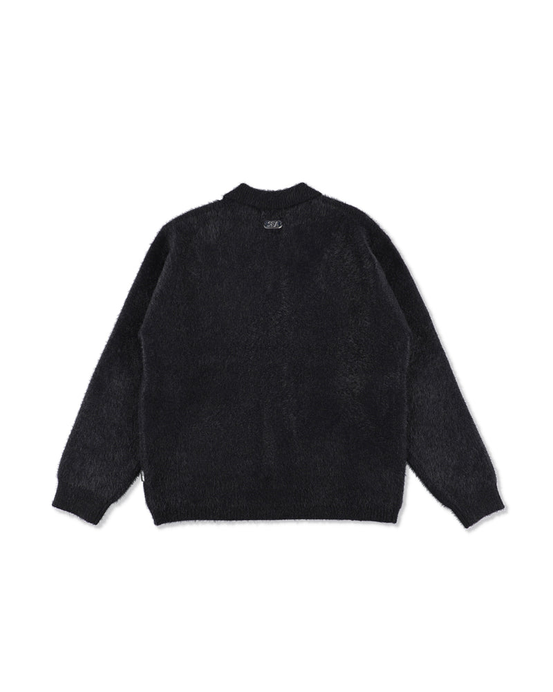 Shaggy Knit L/S Polo