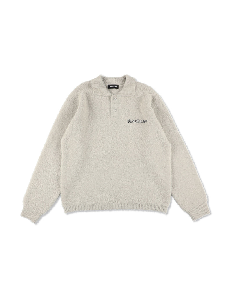 Shaggy Knit L/S Polo