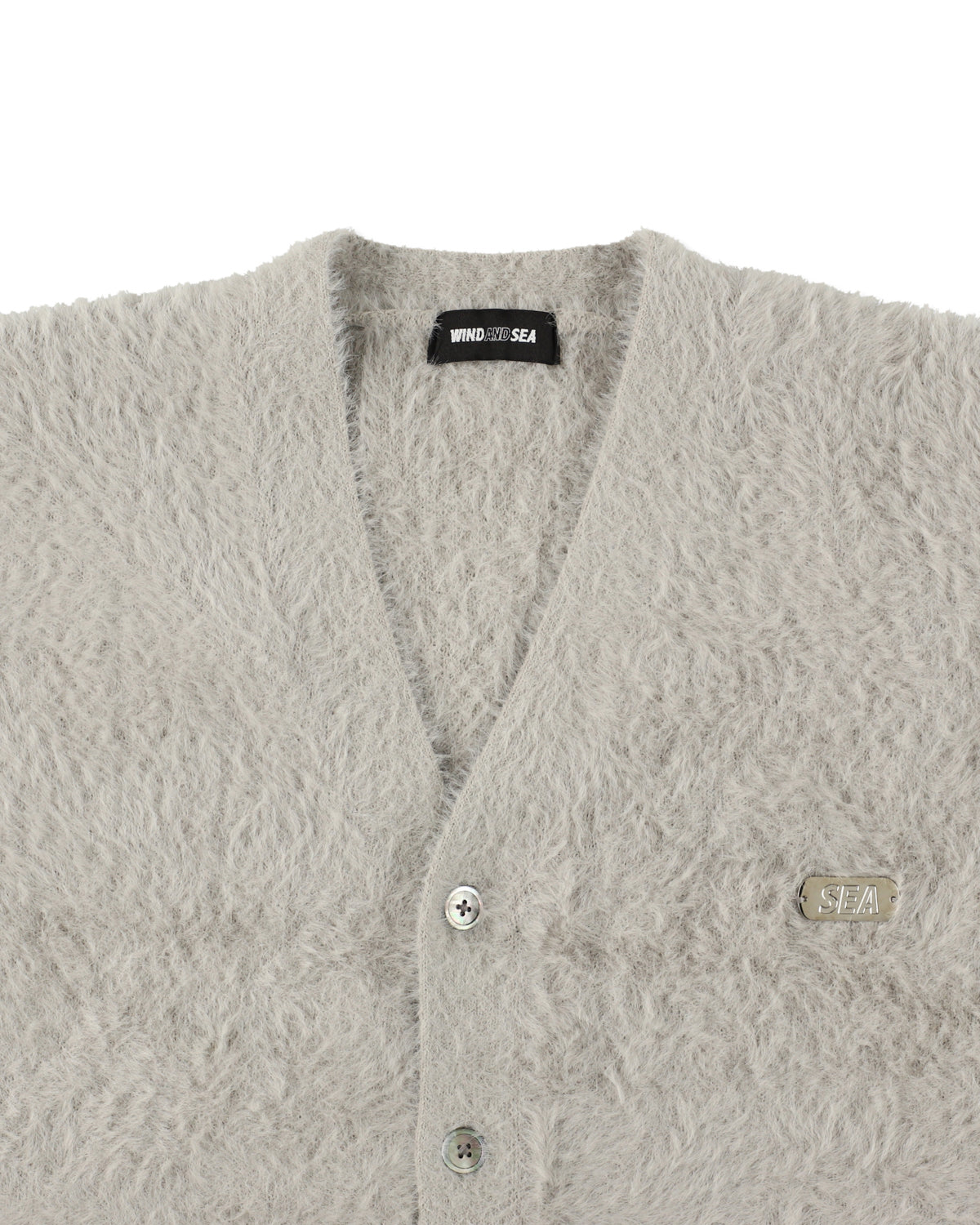 WIND AND SEA グレー M シャギーニットカーディガン Shaggy Knit Cardigan – WIND AND SEA