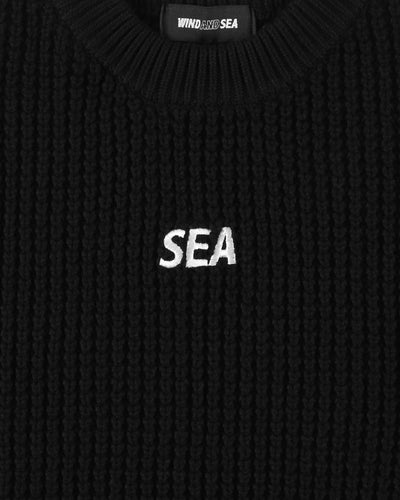 Waffle Crewneck Knit Sweater