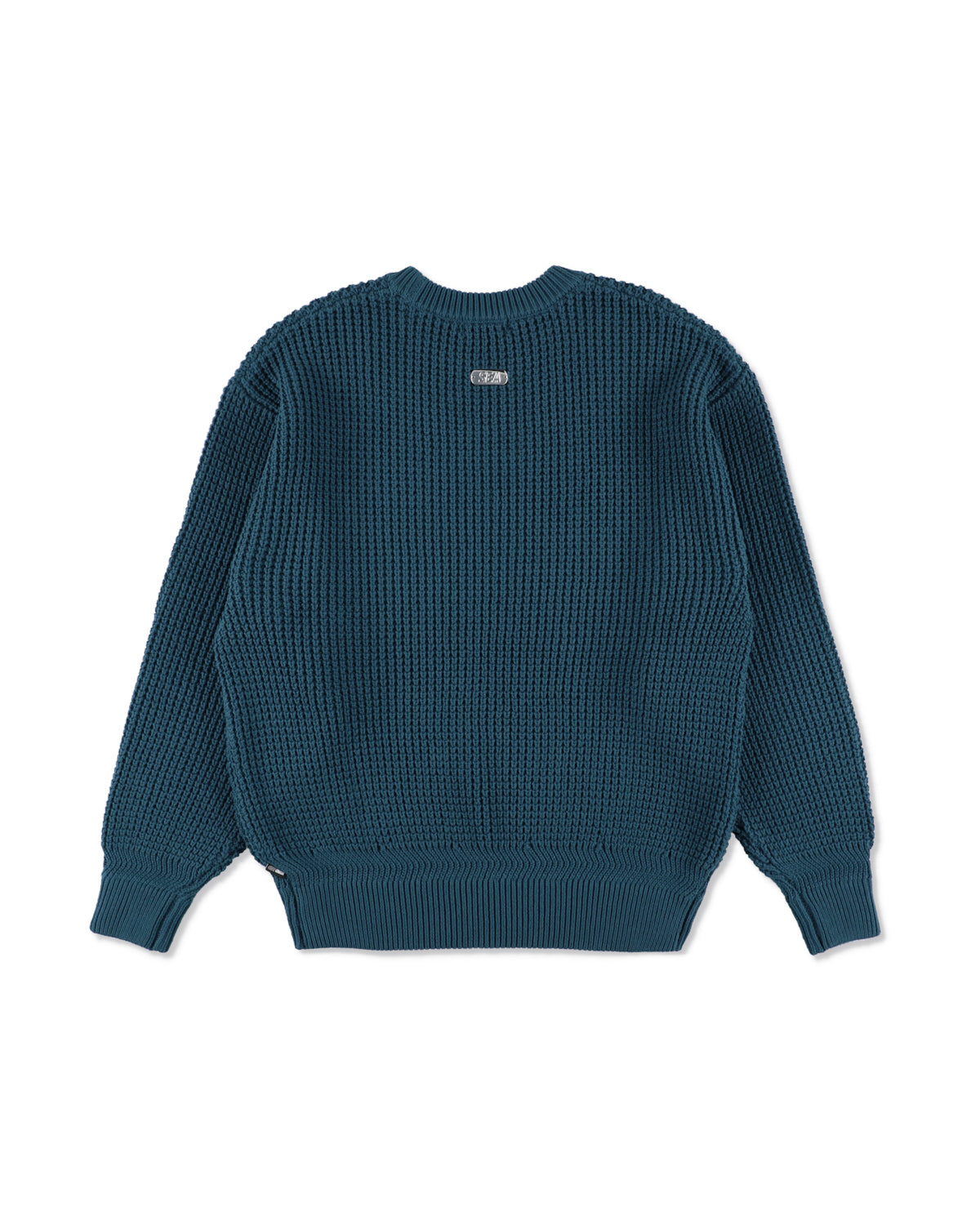 Waffle Crewneck Knit Sweater
