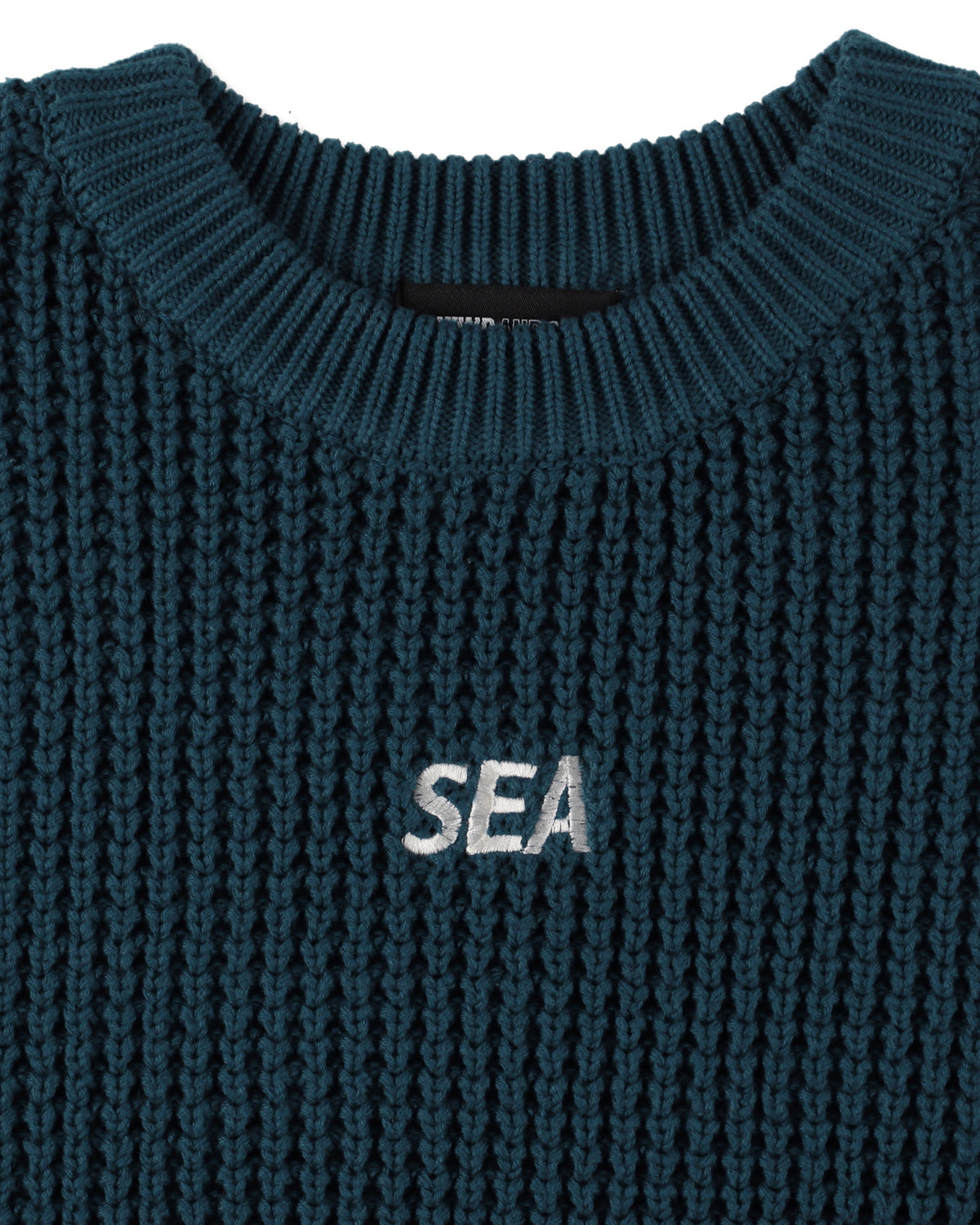 Waffle Crewneck Knit Sweater