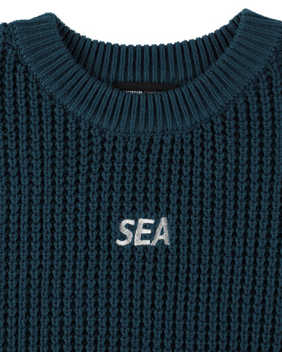 Waffle Crewneck Knit Sweater