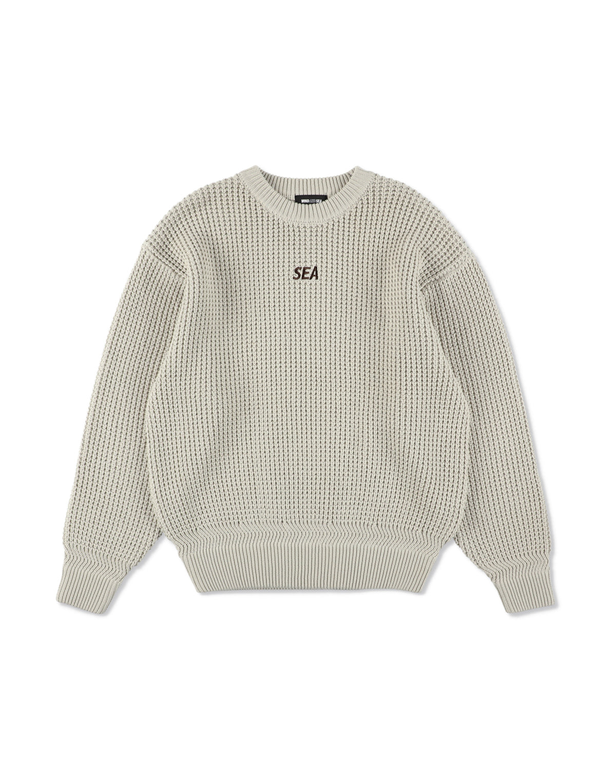 Waffle Crewneck Knit Sweater