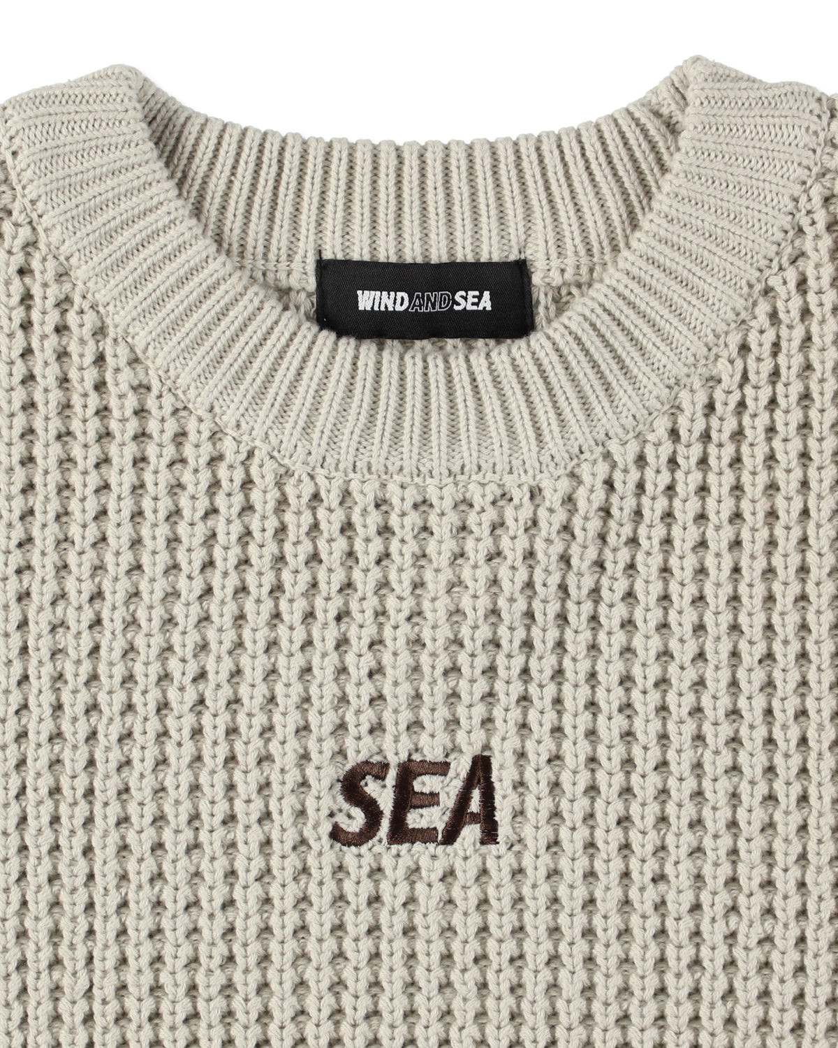 Waffle Crewneck Knit Sweater