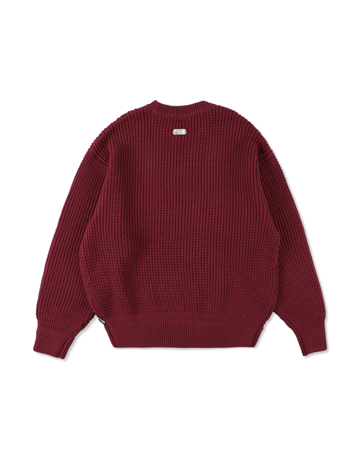 Waffle Crewneck Knit Sweater