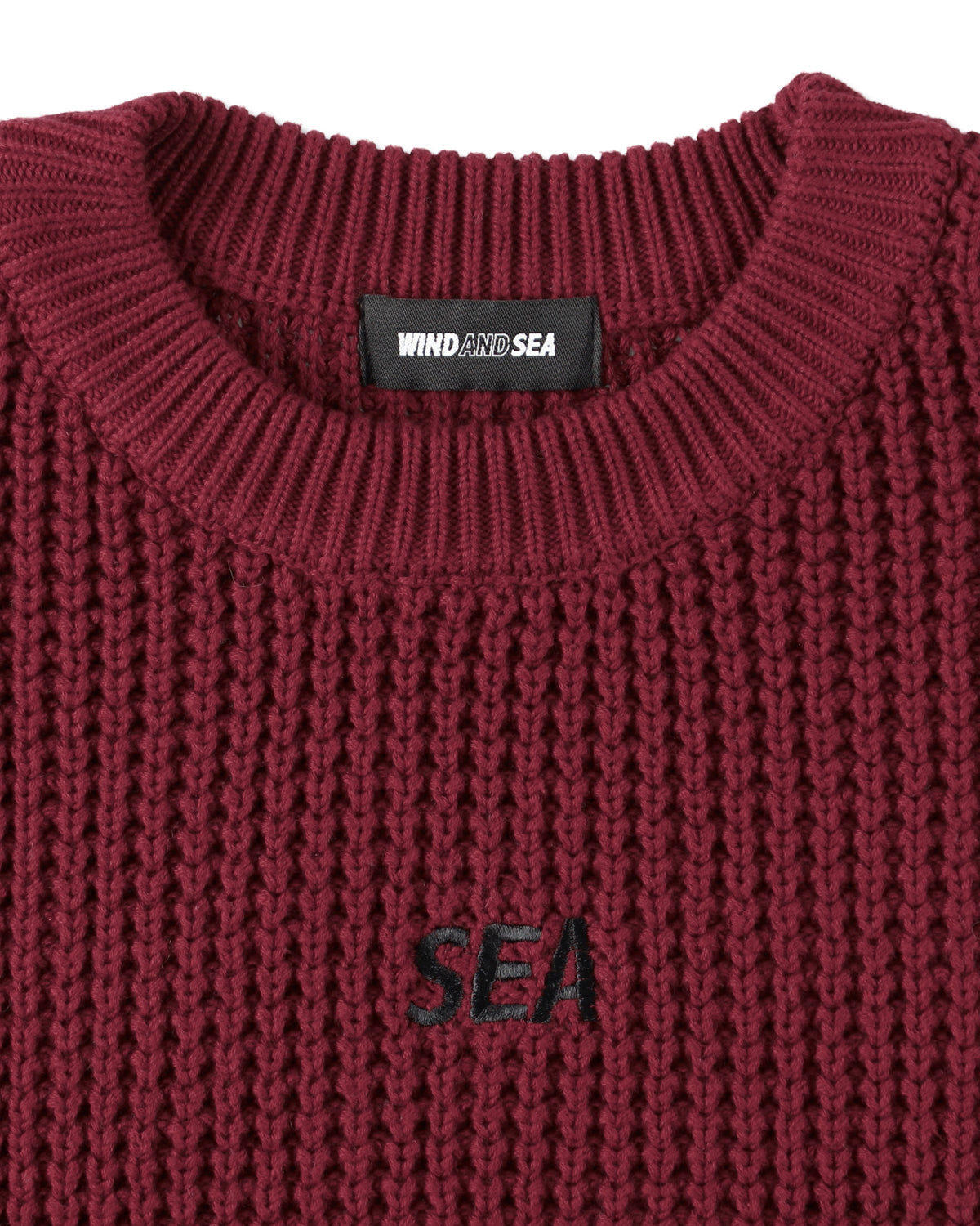 Waffle Crewneck Knit Sweater