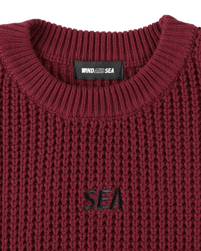 Waffle Crewneck Knit Sweater