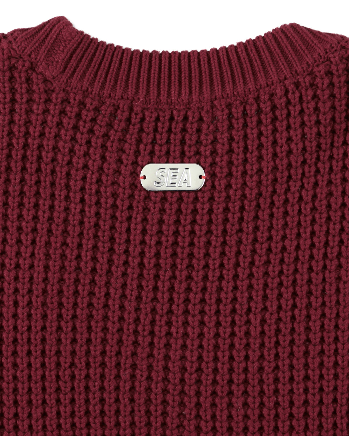 Waffle Crewneck Knit Sweater