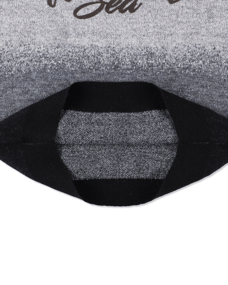 Jacquard Gradation Knit Sweater