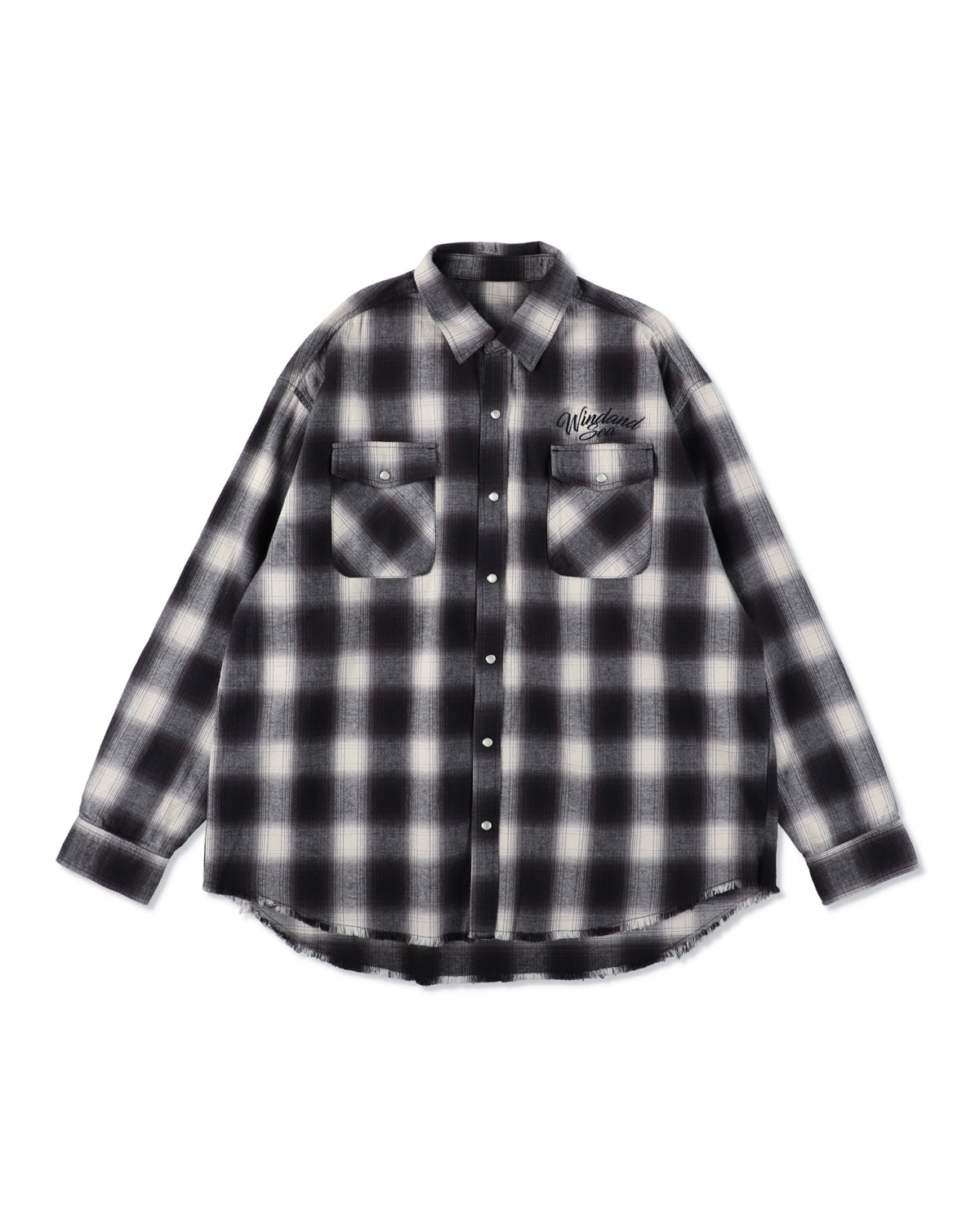 Fringe Flannel Plaid Shirt