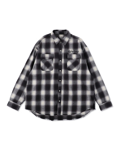 Fringe Flannel Plaid Shirt