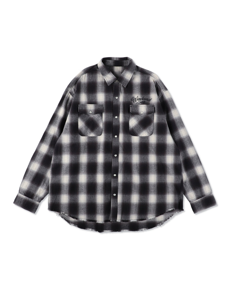 Fringe Flannel Plaid Shirt