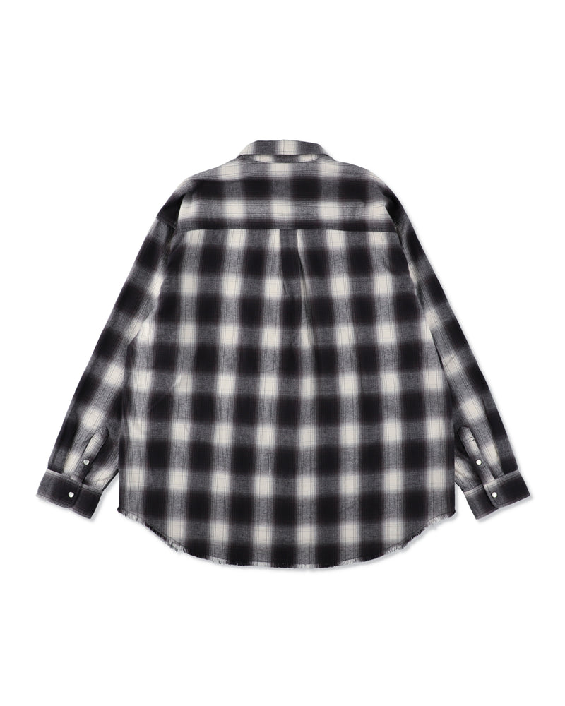 Fringe Flannel Plaid Shirt