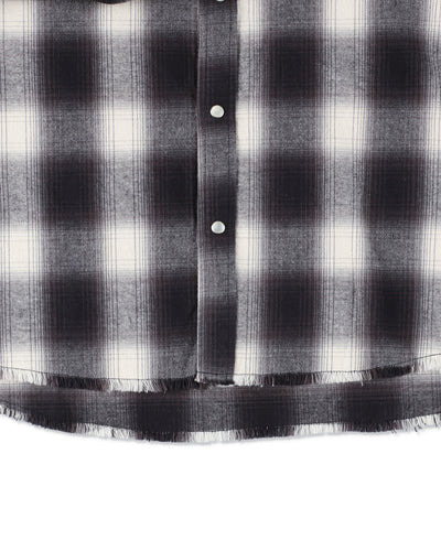 Fringe Flannel Plaid Shirt
