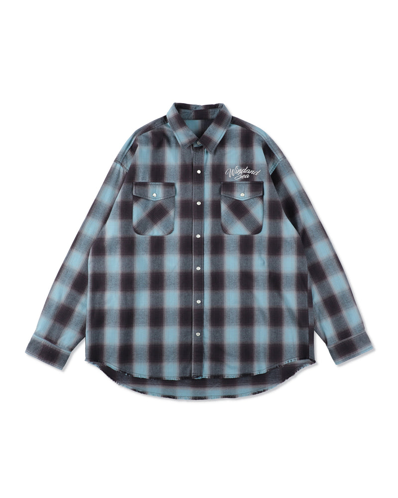 Fringe Flannel Plaid Shirt