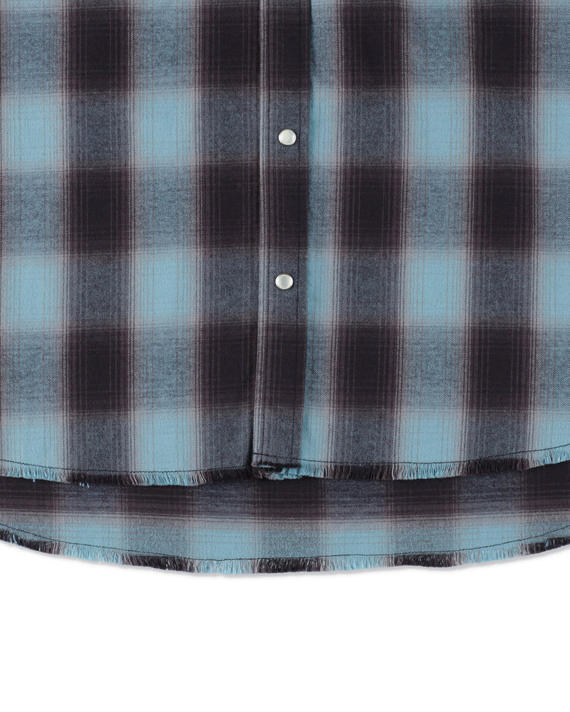 Fringe Flannel Plaid Shirt