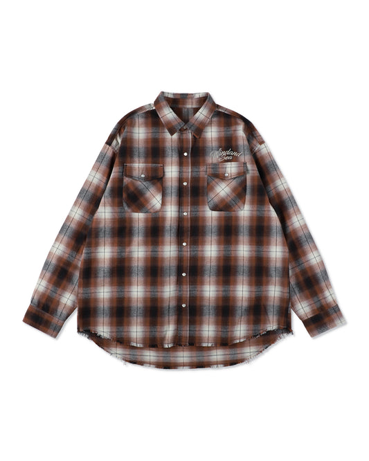 Fringe Flannel Plaid Shirt